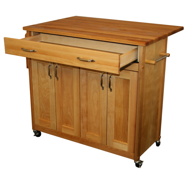 Winston Porter Lapithos Wood Kitchen Cart & Reviews Wayfair Canada